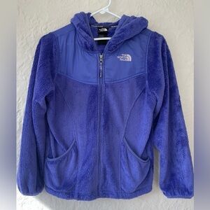 Girl’s THE NORTH FACE Purple Fleece Osito Hoodie; size L